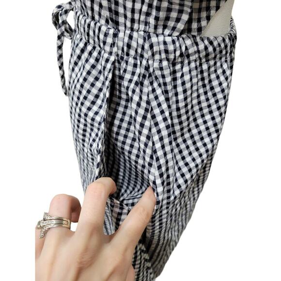 Loft Women's Gingham Midi Dress Size XS Crossover Back Pockets - Picture 9 of 16